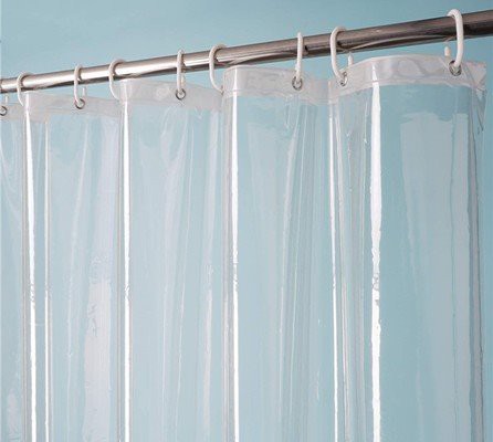 clear shower curtain