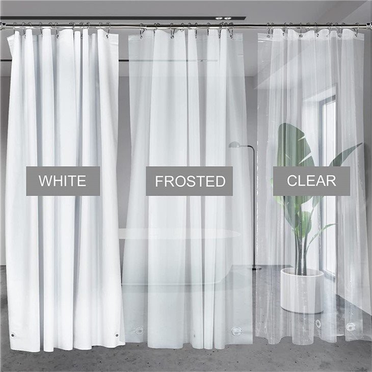 clear 8g peva shower curtain